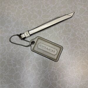 Coach Off White Leather Bag Tag